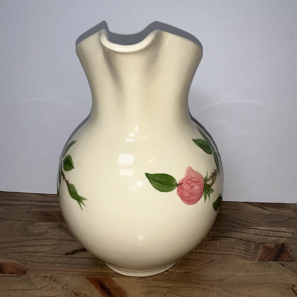 Franciscan Desert Rose Large Pitcher Pink Roses Vintage USA Pottery - Picture 5 of 8